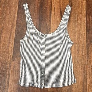 Divided H&M Black and White Striped Tank Top